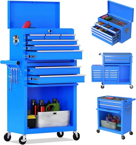 8 Drawer Rolling Tool Chest with Wheels and Lock E5716