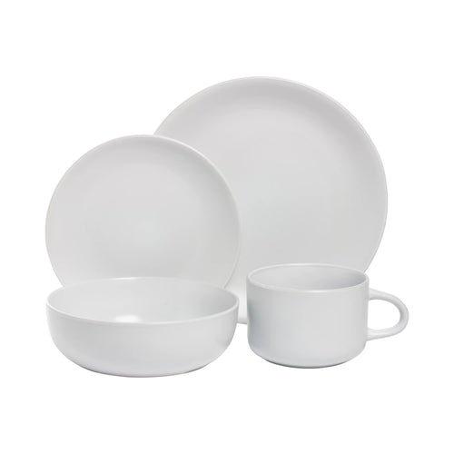 16 Pieces White Coupe Dinnerware Set R84336