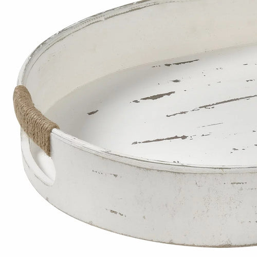 19.75 Inch Oval Ottoman Tray F6761