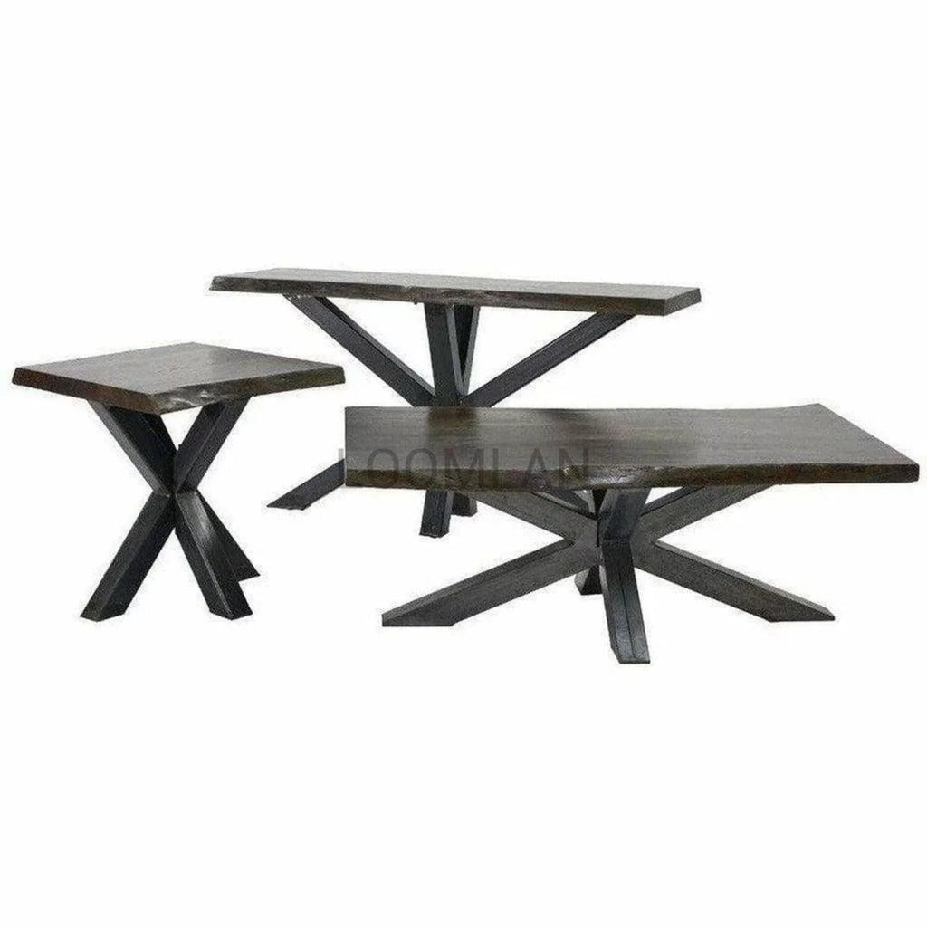 Black Square End Side Table C697