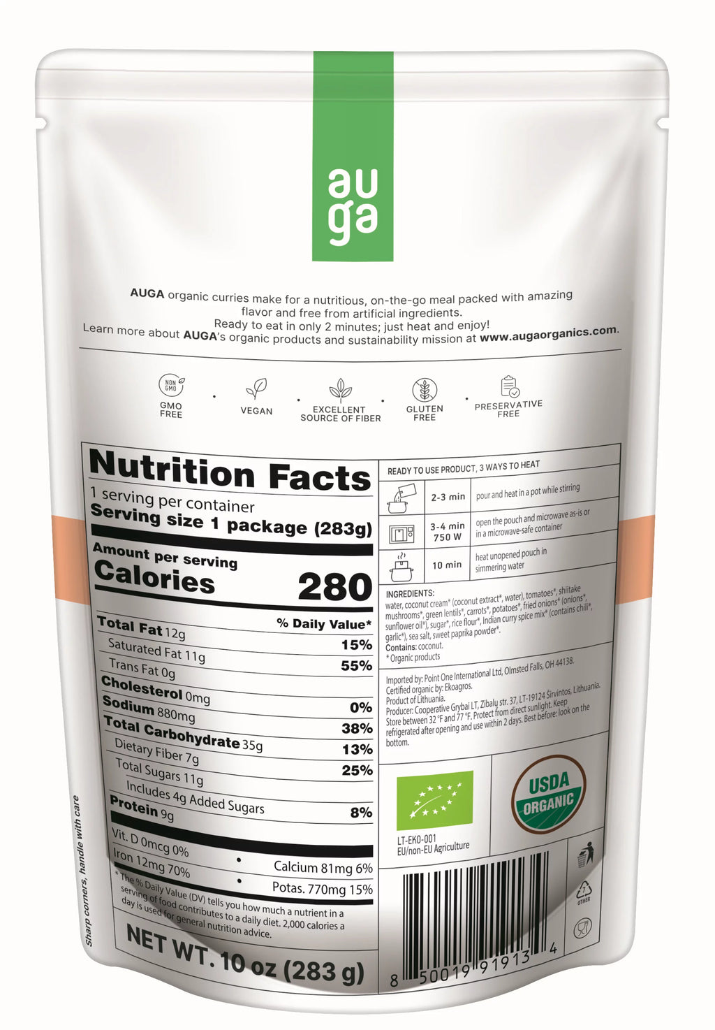 Organic Red Curry Meal 10oz 6-pack Vegan H82323