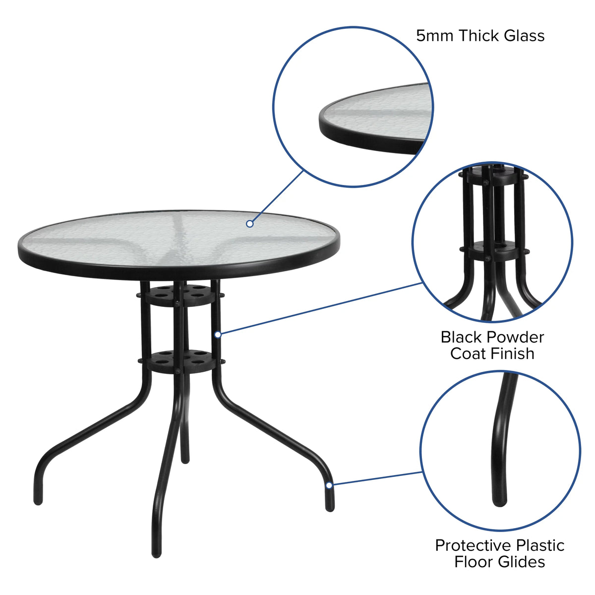 5 Piece Outdoor Patio Dining Set with 4 Brown Stack Chairs F1422