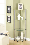 Glass 4 Tier Corner Shelf B671