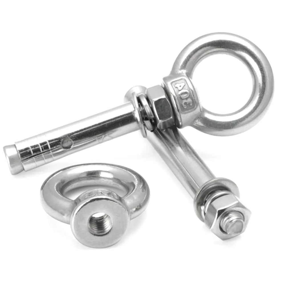 304 Stainless Steel Lifting Eye Bolt M8x70mm 2pcs M3939