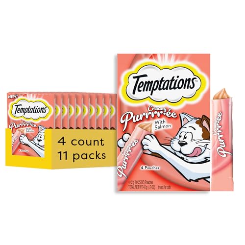Squeezable Wet Cat Treats with Salmon, 0.42 oz, 44 Count D328
