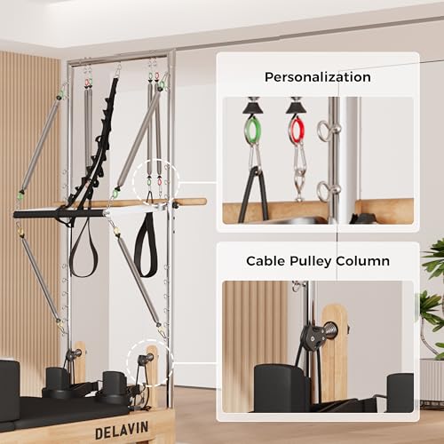 Pilates Reformer with Tower, Springs, Sitting Box and Jump Board J1001