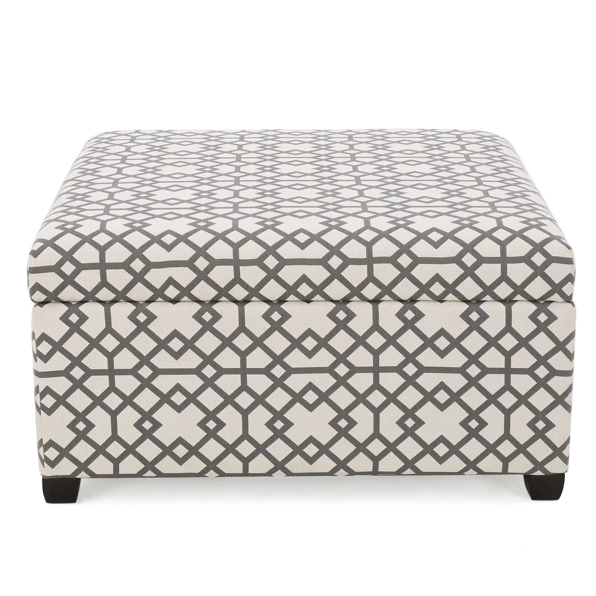 Grey Fabric Storage Ottoman E97414