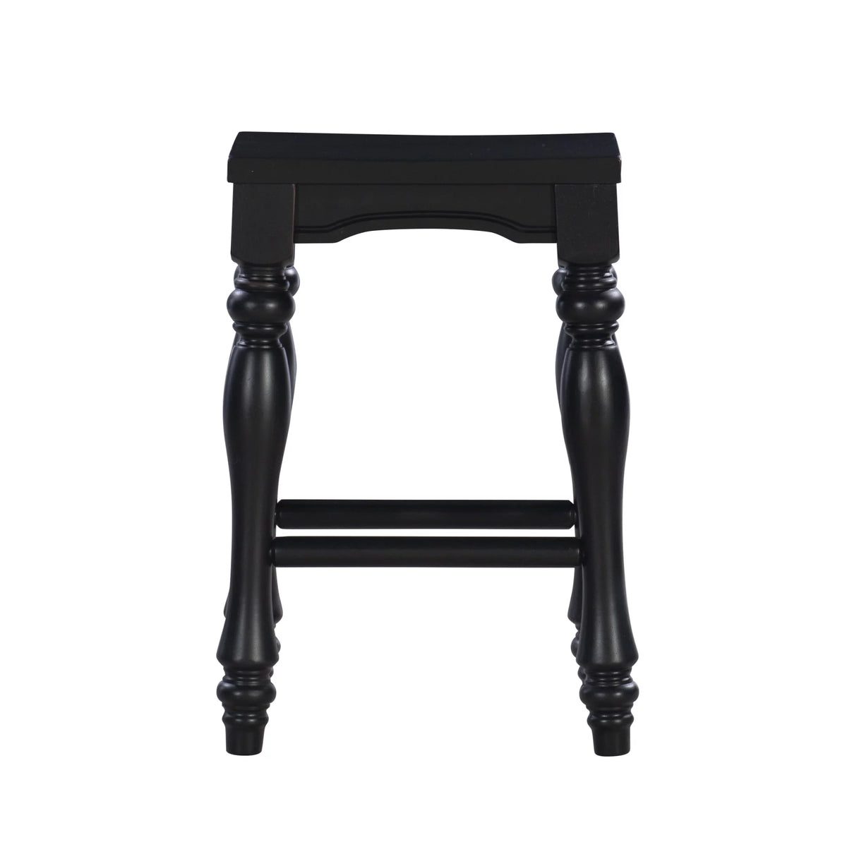 Black Wood Bar Stools Set of 2 F215