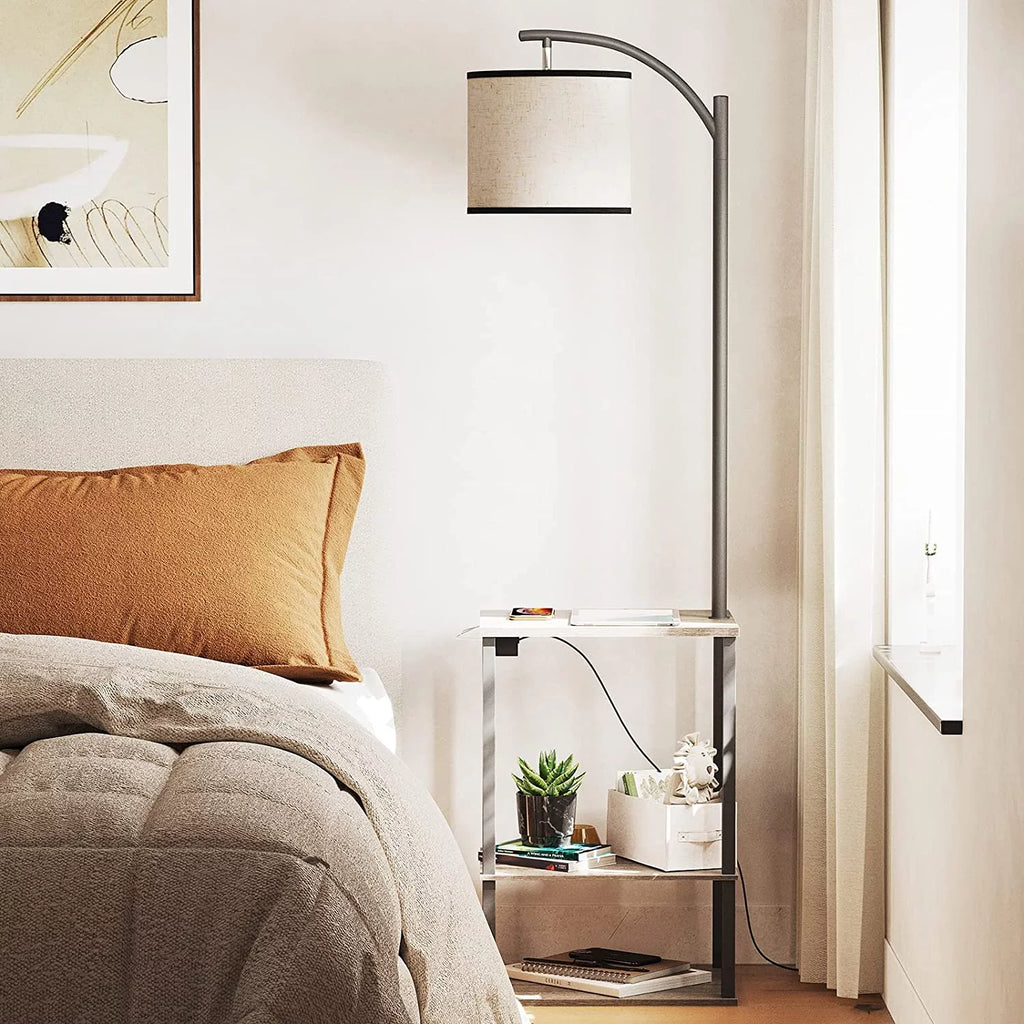 Floor Lamp with Table and Shelves M3415