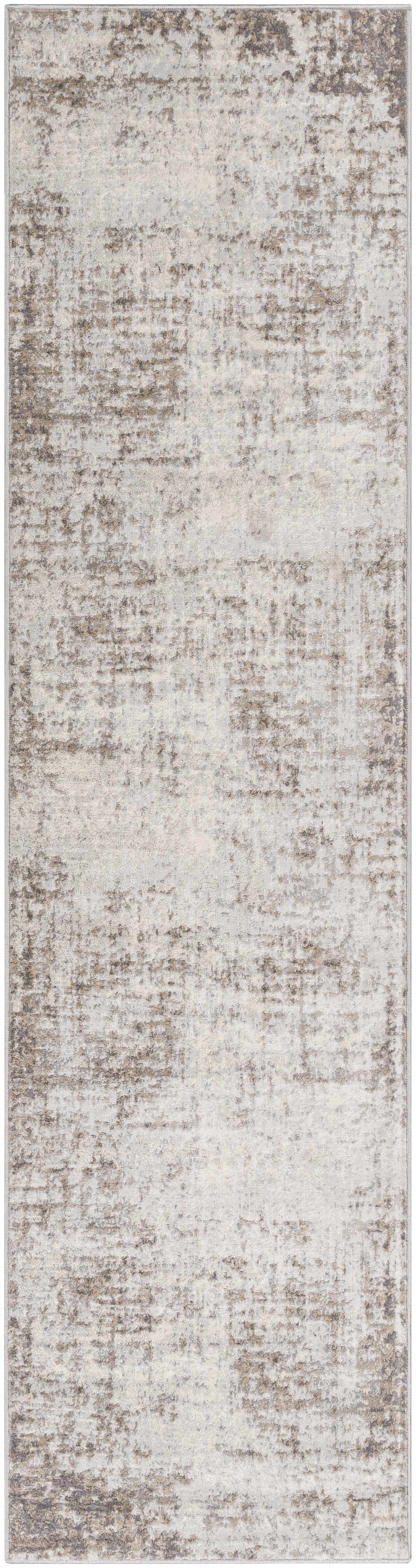 Neutral Abstract Runner Rug A183671