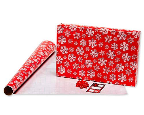 Red and Black Christmas Wrapping Paper Set with Cut Lines M25915