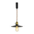 Retro Gold Track Pendant Light with Black Metal Shade L8724