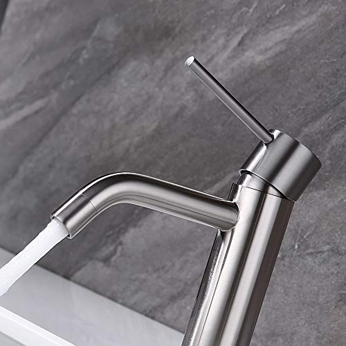Brushed Gold Single Handle Vessel Sink Faucet U5246