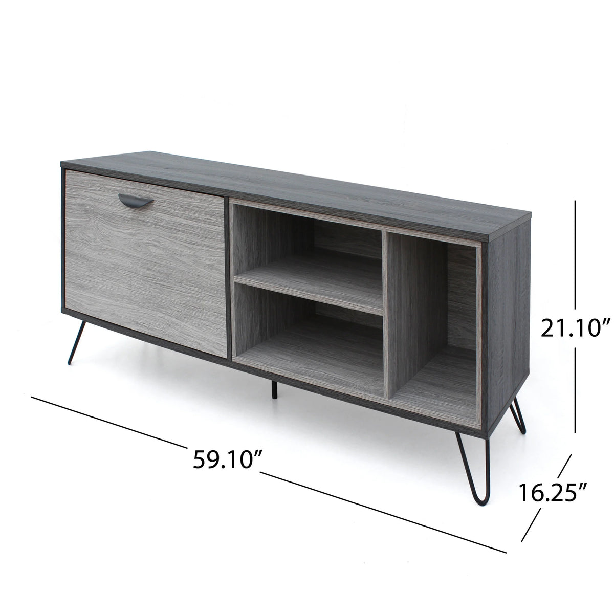 65" Two Toned Faux Wood TV Stand D142