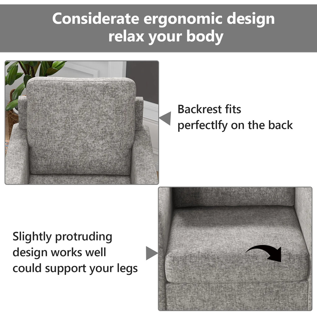 Light Gray Sherpa Accent Chair Y100480