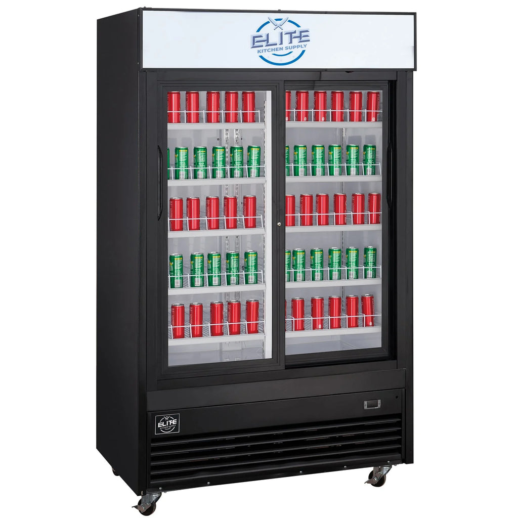 47 in. Two Glass Door Upright Merchandiser Refrigerator 34.4 Cu. Ft. Q182