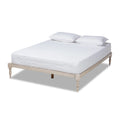 Antique White Wood King Size Platform Bed Frame Z897
