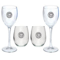 University of Maryland Terps Goblet Set Stemmed and Stemless Wine Set V90838