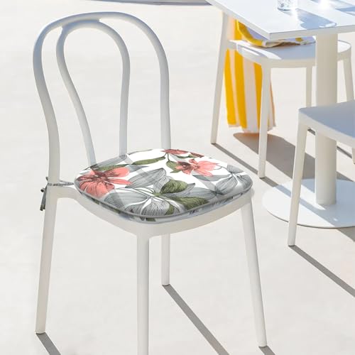 16x17 Inch Flower Blue Set of 4 Chair Cushions F96752