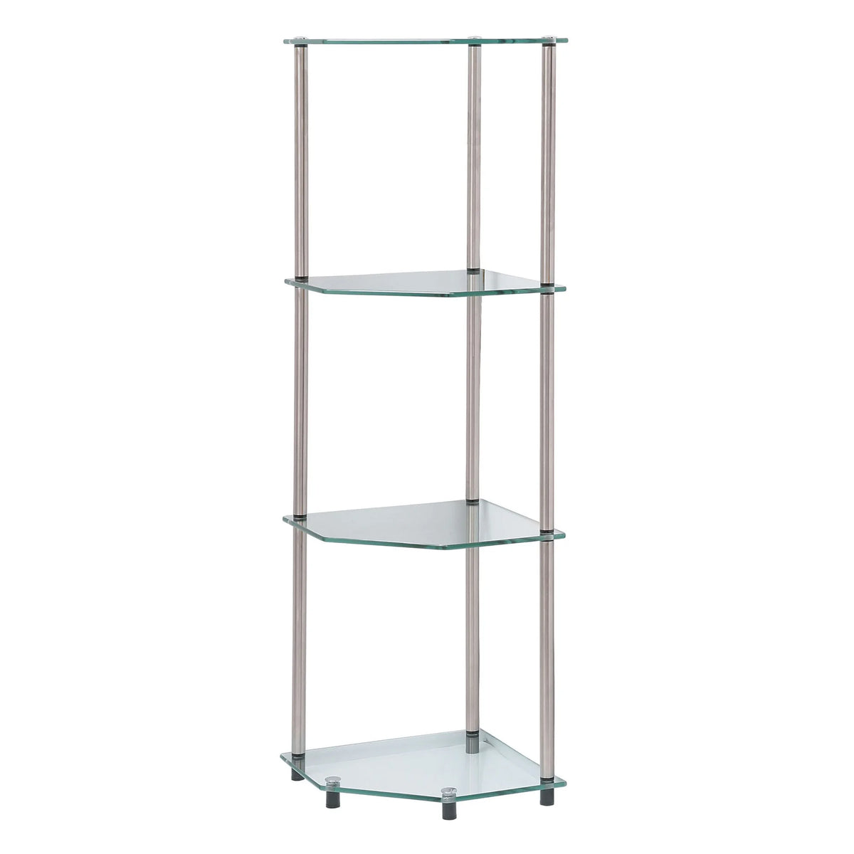 Glass 4 Tier Corner Shelf B671