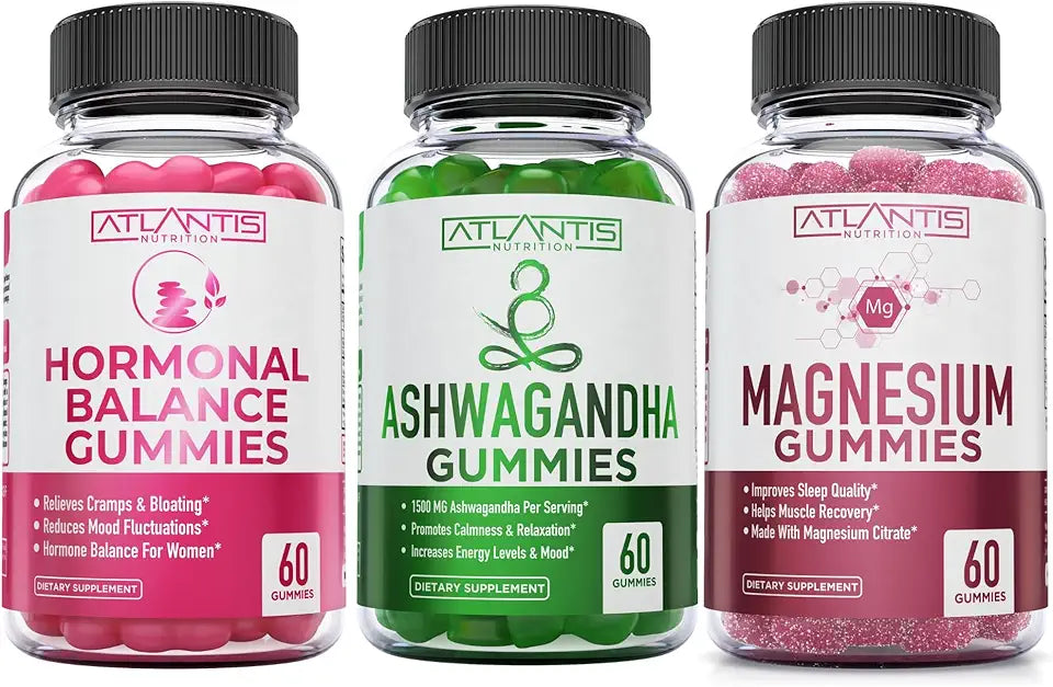 Hormonal Balance Gummies + Ashwagandha Gummies + Magnesium Gummies D9119