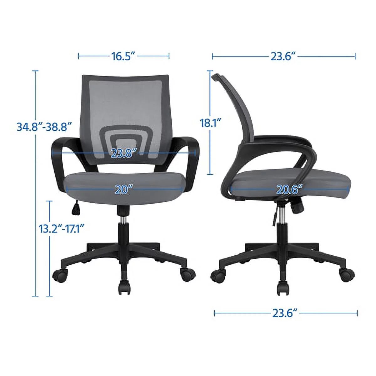 Dark Gray Ergonomic Mesh Office Chair U645518