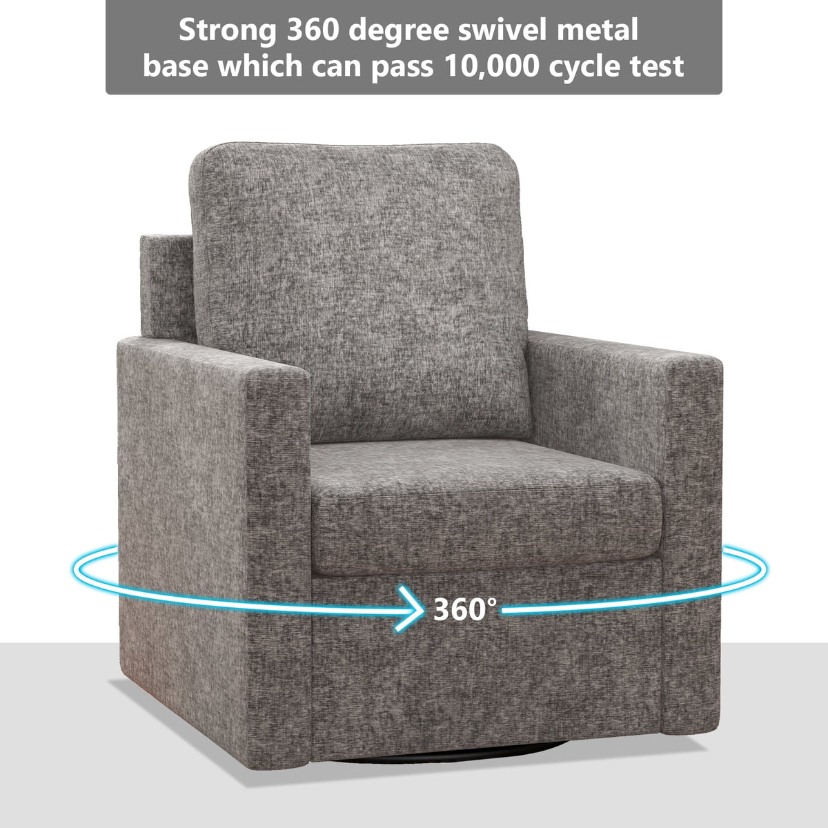 Light Gray Sherpa Accent Chair Y100480