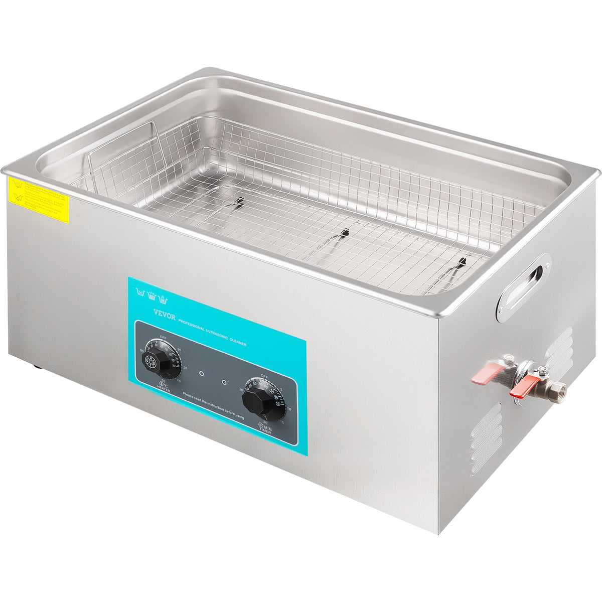30L Ultrasonic Cleaner 304 Stainless Steel with Heater Timer D9095