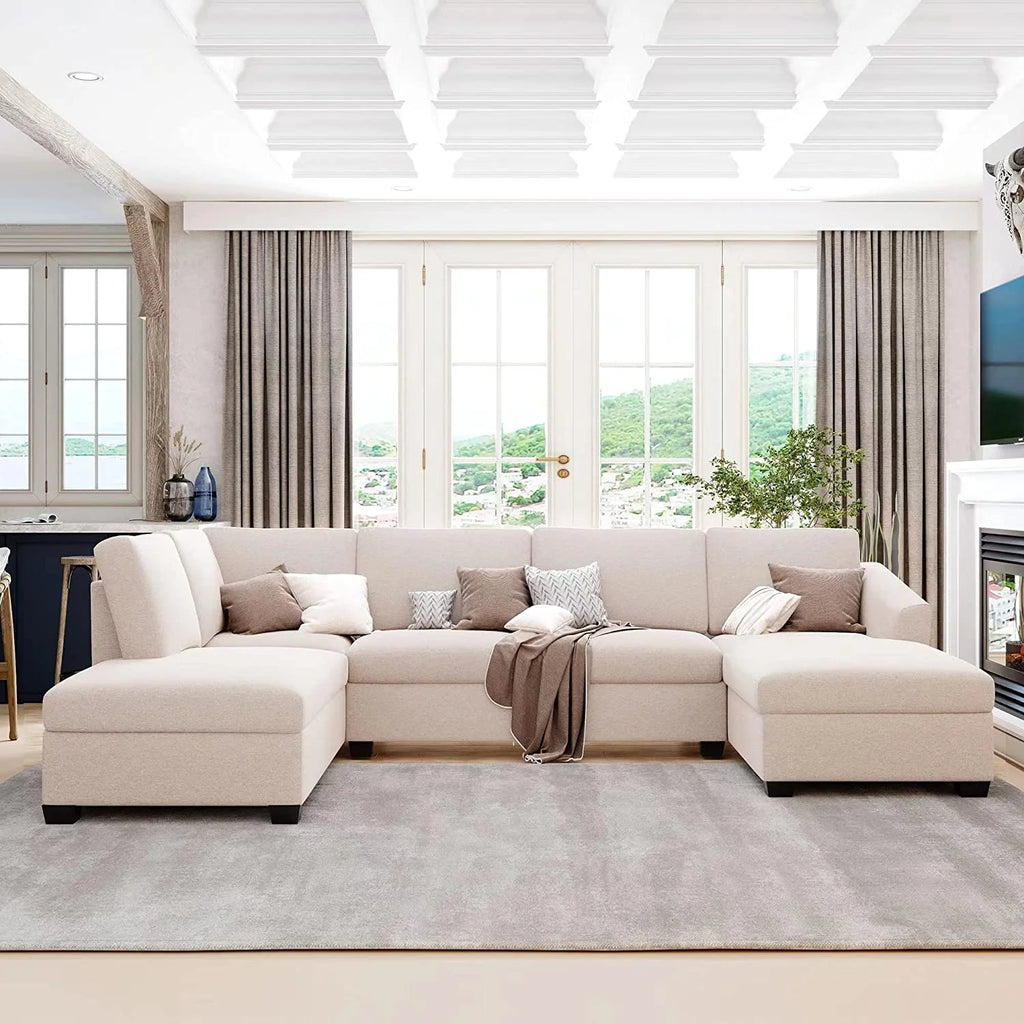 U Shaped Sectional Sofa C595