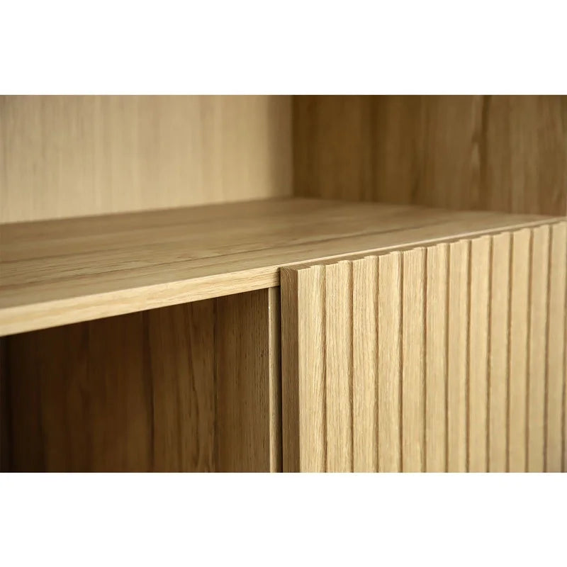 Modern Sideboard Buffet with Wavy Grain Doors Z665