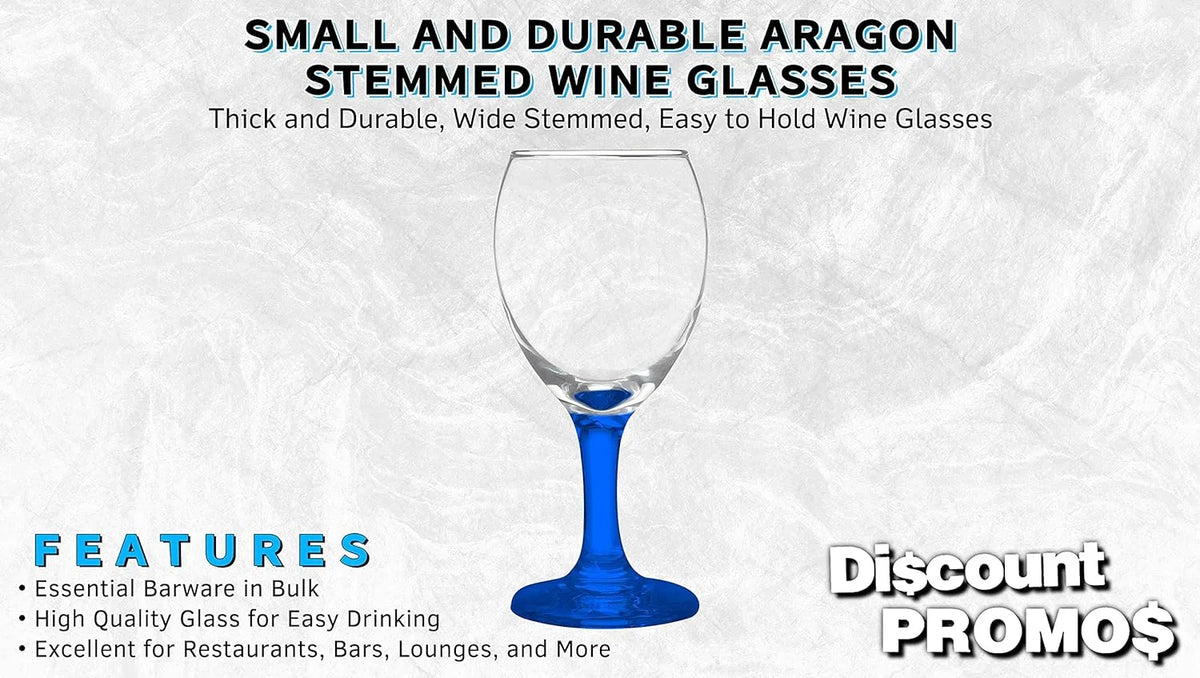 Blue 8.5 Oz Wine Glasses Set R82578