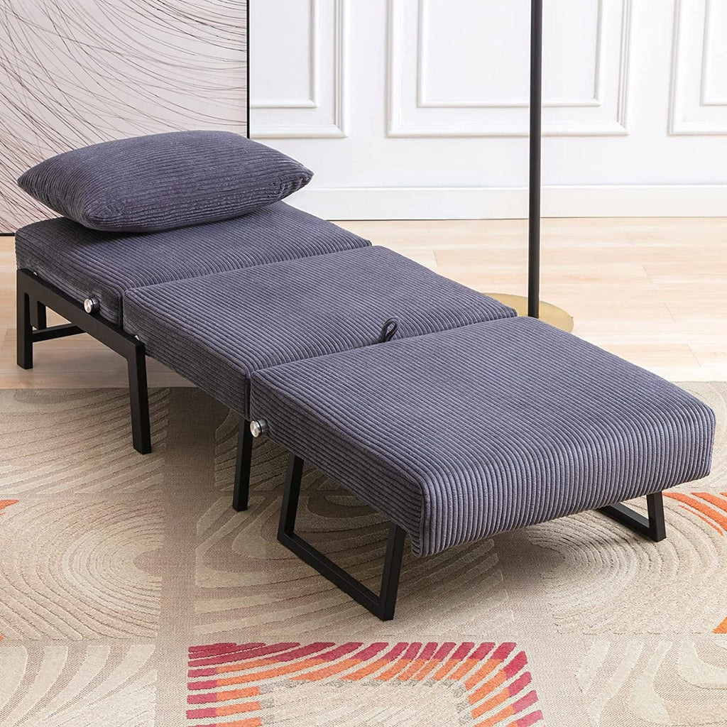 Foldable Sleeper Sofa Bed Dark Grey K59272