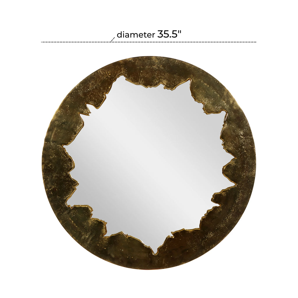 36" x 36" Gold Handmade Wall Mirror B2644