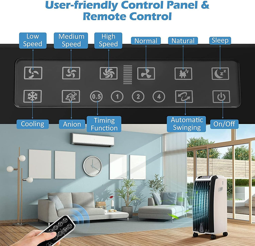 Portable 4-in-1 Evaporative Air Cooler with Humidifier V3928