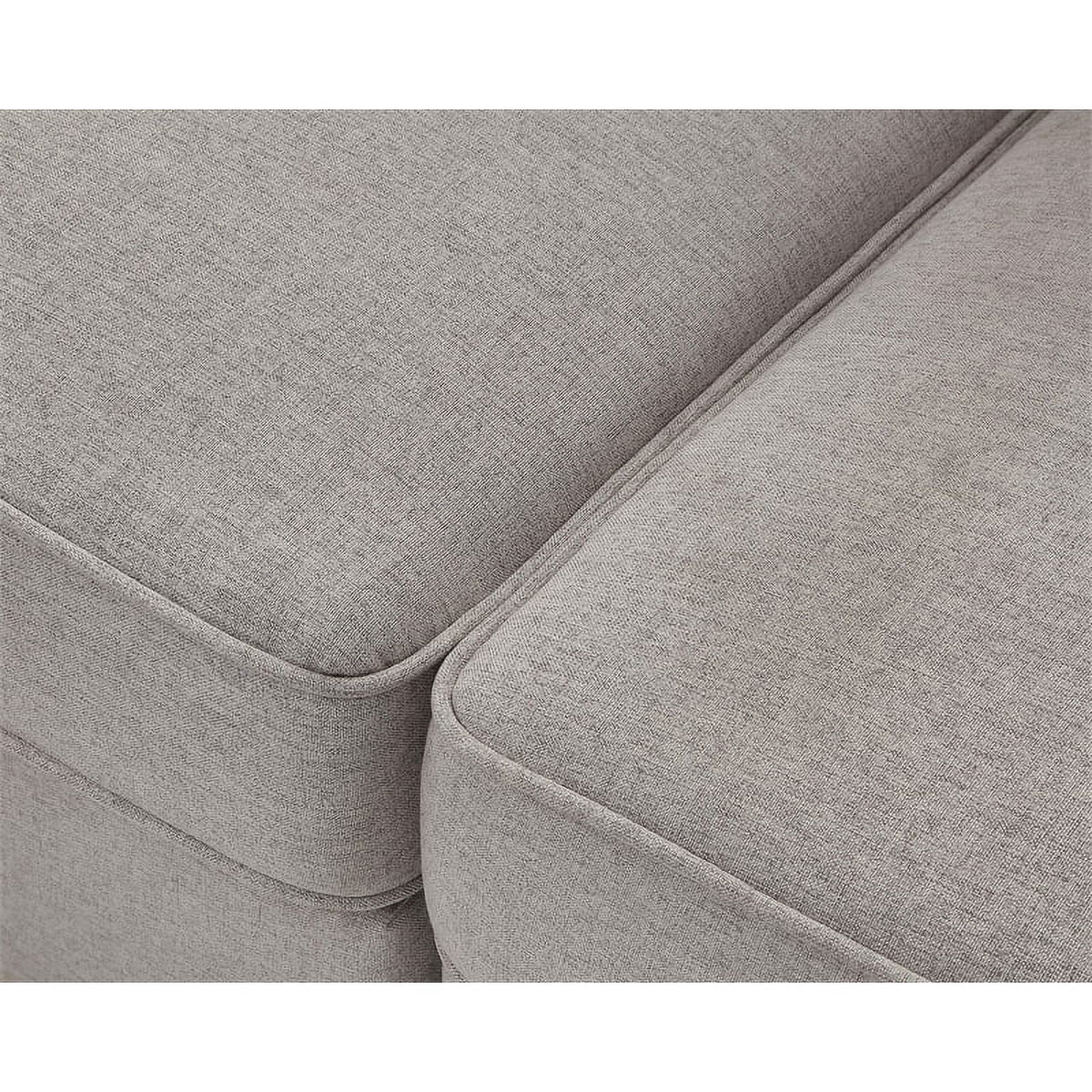 Light Gray 6-PC Fabric Modular Sectional Sofa with Ottoman O866