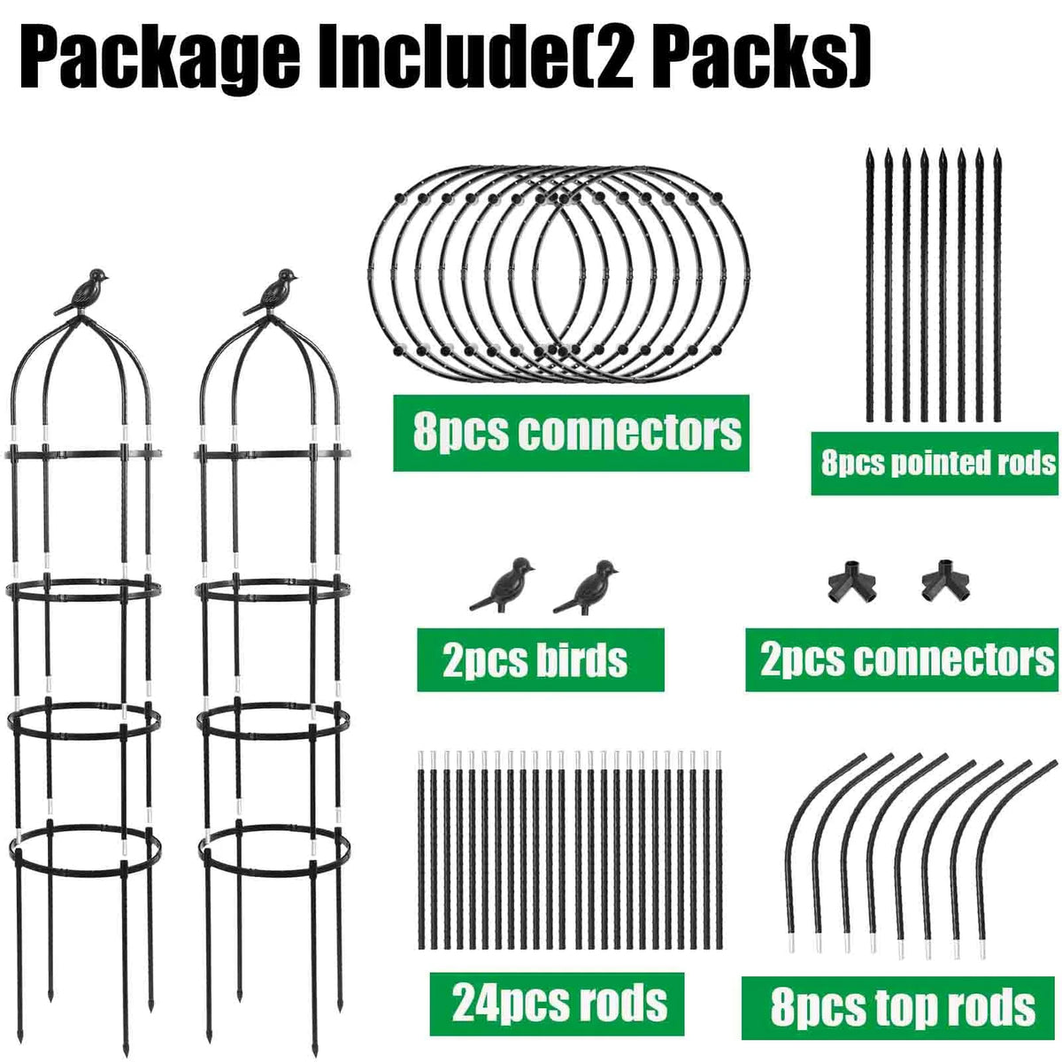 6 FT Metal Garden Trellis 2 Pack A270305