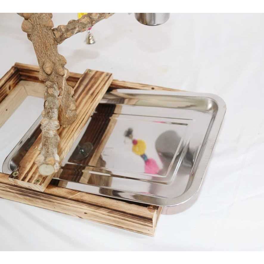 Wood Bird Perch Platform Stand T87852