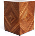 Brown Teak Garden Stool End Table A99989