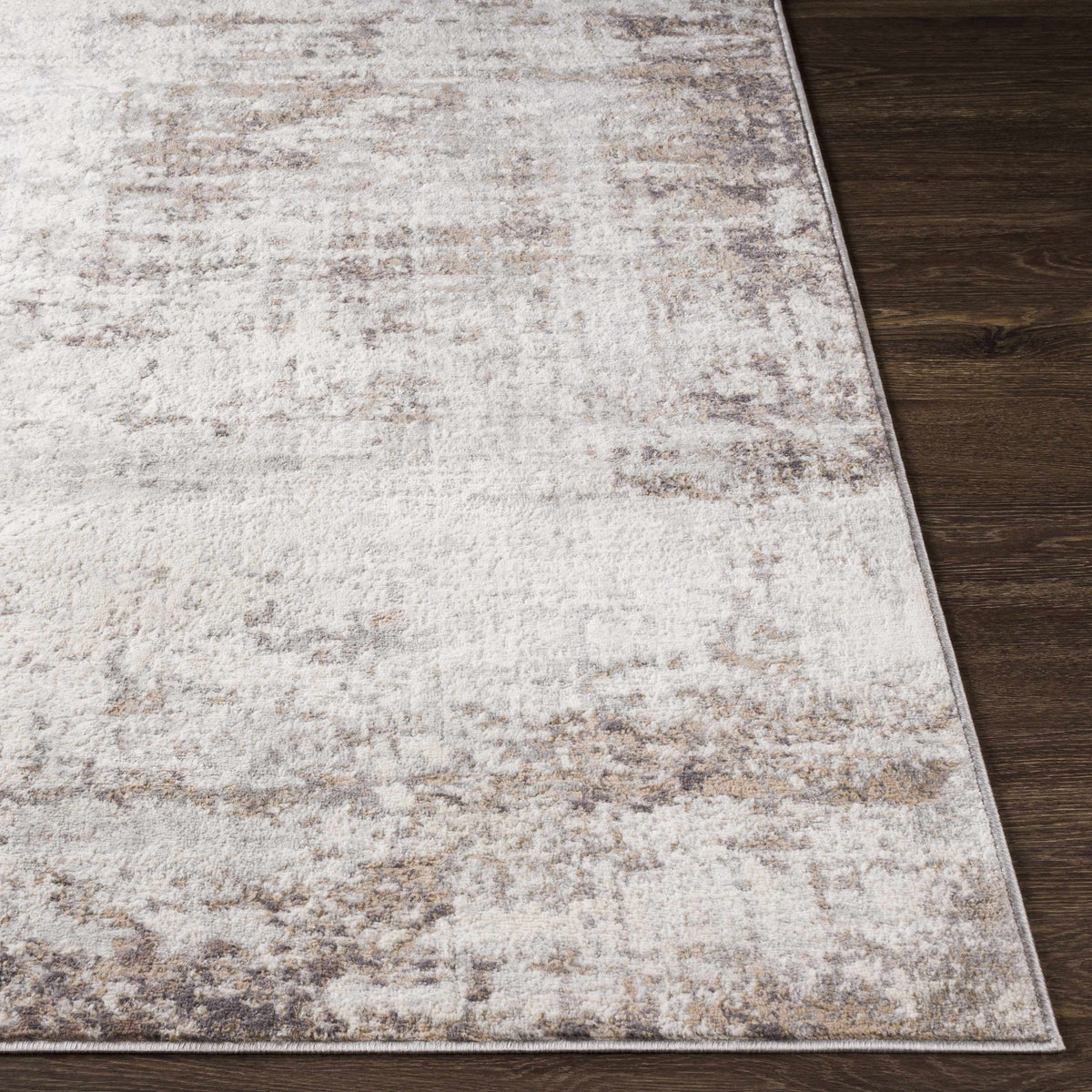 Neutral Abstract Runner Rug A183671