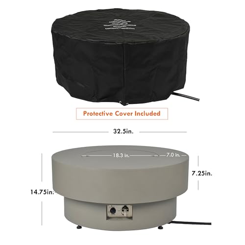 Propane Outdoor Fire Pit Table 32.5-inch Round 50,000 BTU F86718