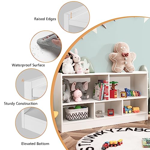 Wooden 5-Section Toy Storage Organizer P137