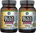 Black Seed Oil Capsules 1250mg Cold-Pressed Nigella Sativa 60 Count Pack of 2 S618390