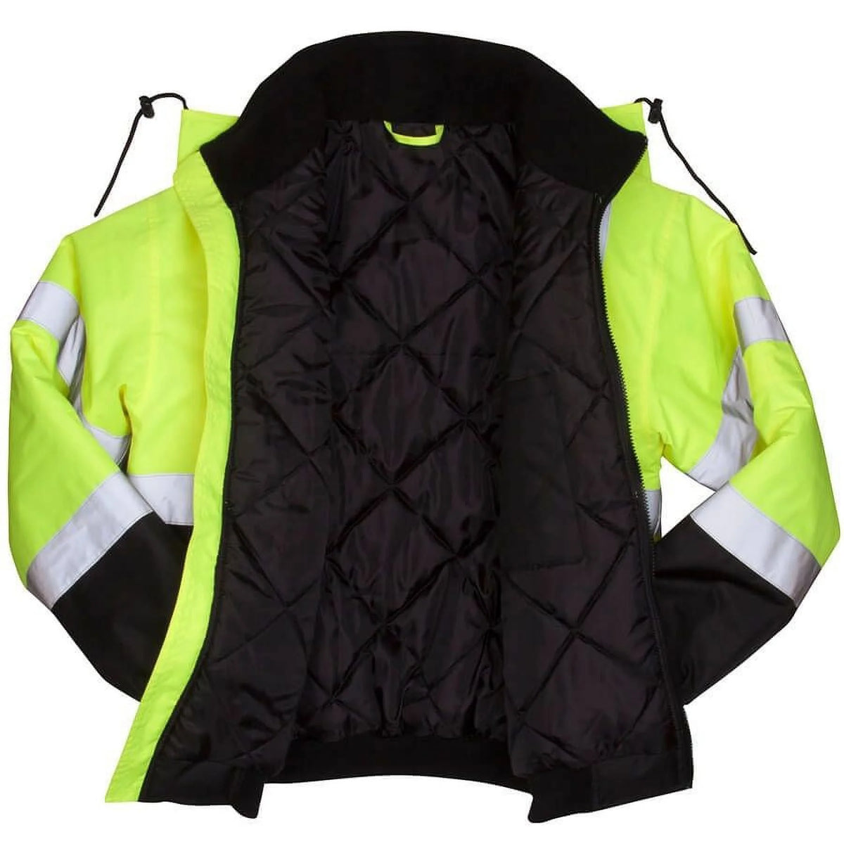 Hi-Vis Lime Bomber Jacket with Quilted Lining Size 4X Large S12618