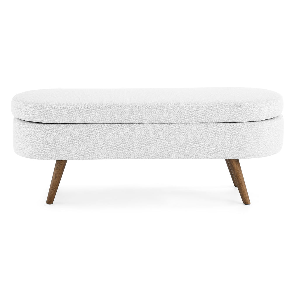 Oval Storage Bench with Rubber Wood Legs K555