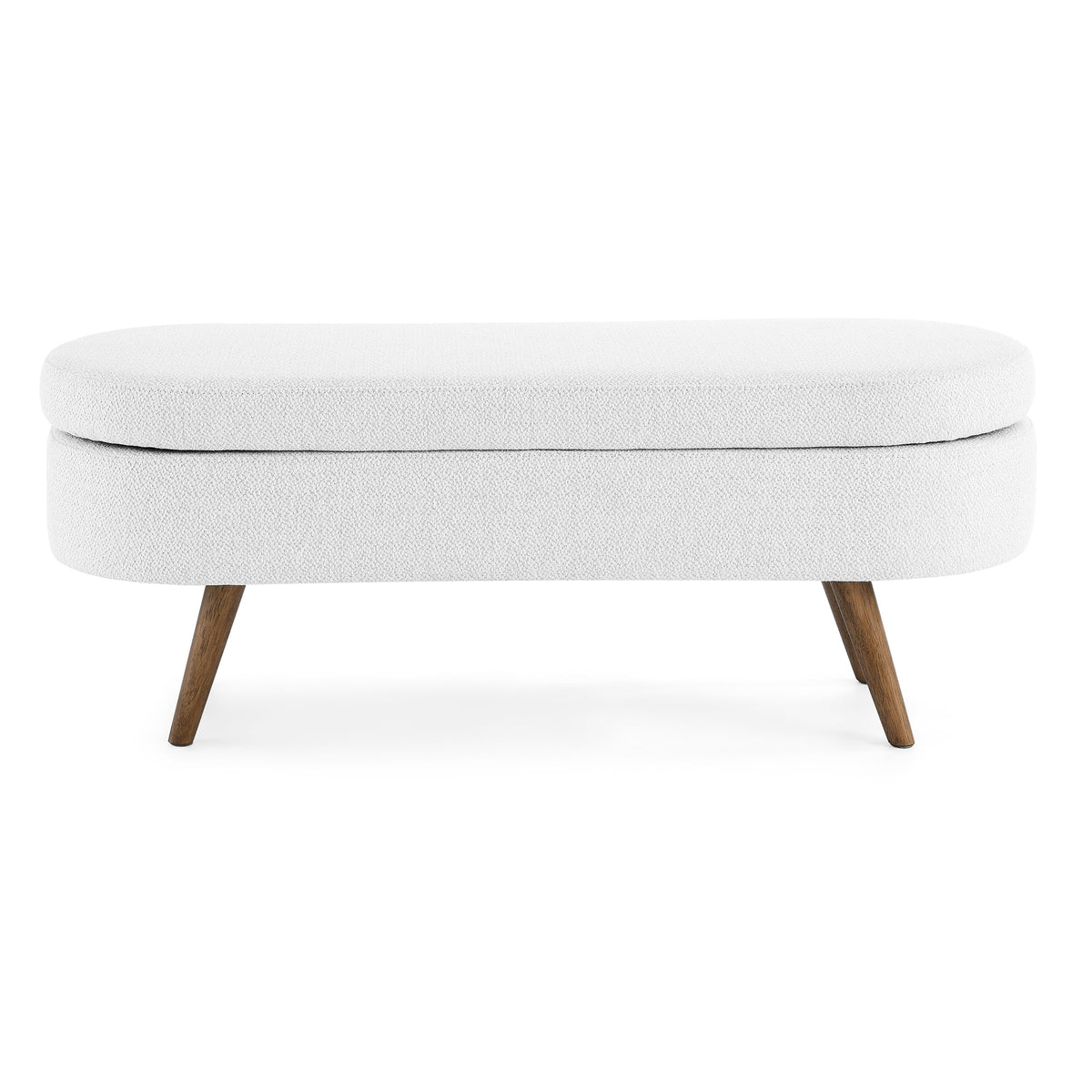 Oval Storage Bench with Rubber Wood Legs K555