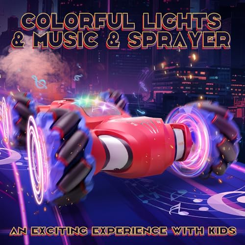 4WD Remote Control Stunt Car with Lights Music Sprayer H415