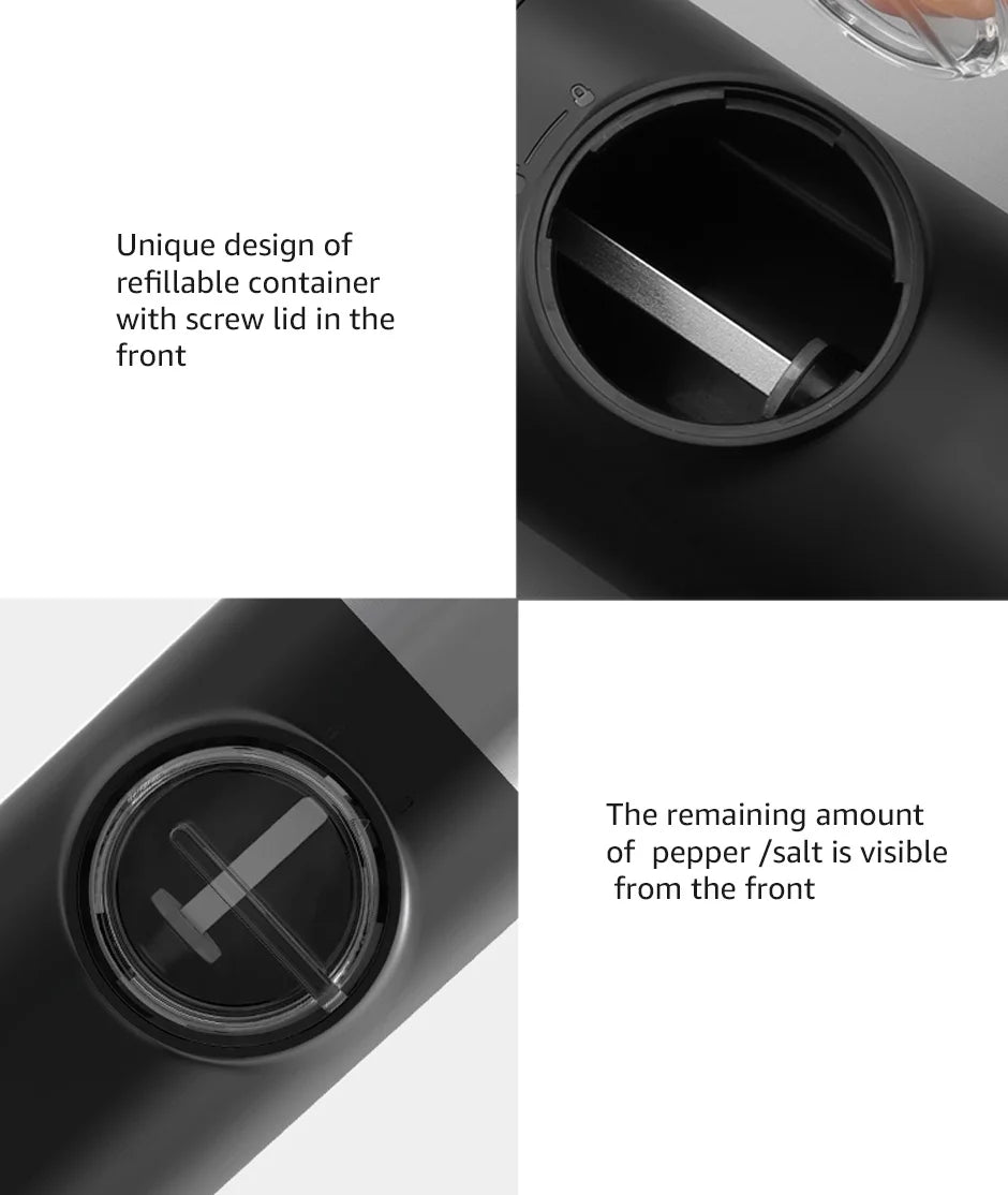 Black Electric Salt and Pepper Grinder Set of 2 B51557