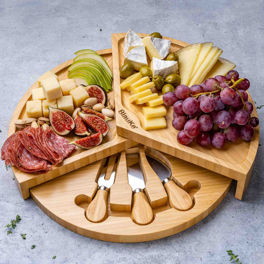 Bamboo Cheese Board and Knife Set V147009