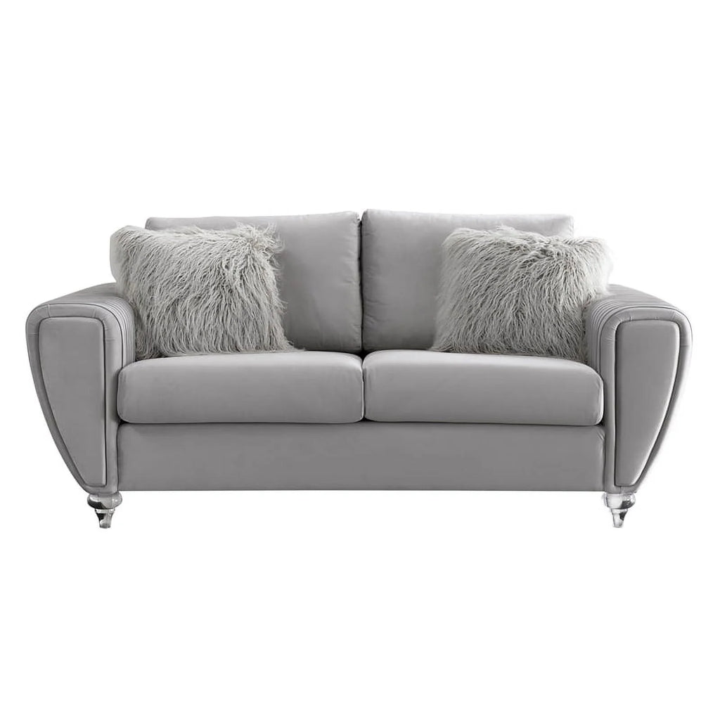 Fabric Loveseat in Light Gray D250370