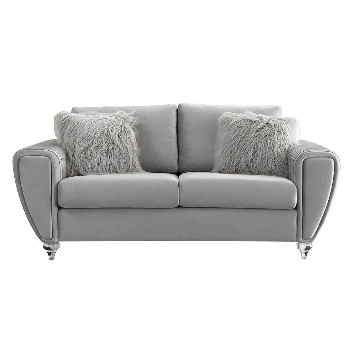 Fabric Loveseat in Light Gray D250370
